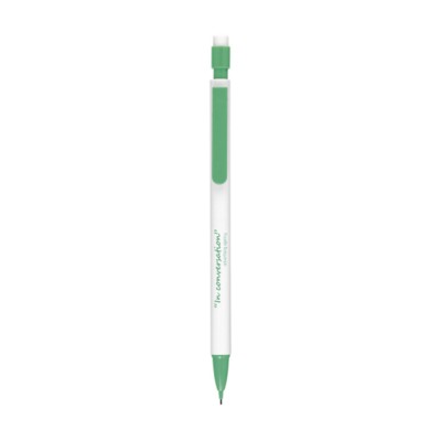 Branded Promotional SIGNPOINT REFILLABLE PENCIL in Green & White Pencil From Concept Incentives.