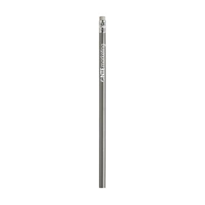 Branded Promotional TOPICVARNISH PENCIL in Silver Pencil From Concept Incentives.