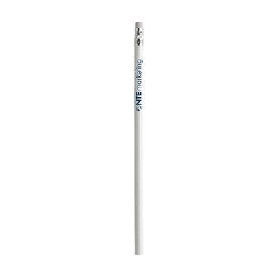 Branded Promotional TOPICVARNISH PENCIL in White Pencil From Concept Incentives.