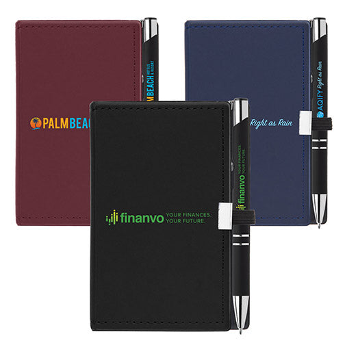 Branded Promotional Note Caddy & Tres-Chic Pen Gift Set from Concept Incentives