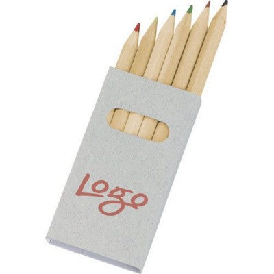 Branded Promotional SIXCOLOUR COLOUR PENCIL SET Pencil From Concept Incentives.