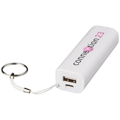 Branded Promotional SPAN 1200 MAH POWER BANK in White Solid Charger From Concept Incentives.