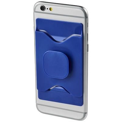 Branded Promotional PURSE MOBILE PHONE HOLDER with Wallet in Royal Blue Technology From Concept Incentives.