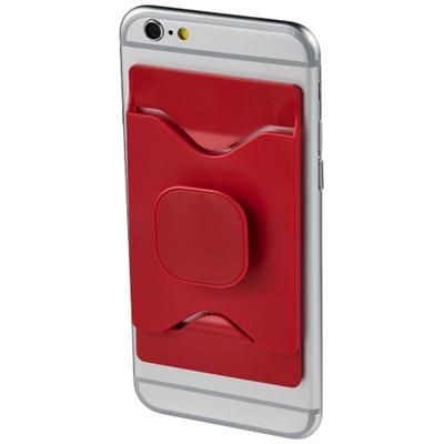 Branded Promotional PURSE MOBILE PHONE HOLDER with Wallet in Red Technology From Concept Incentives.
