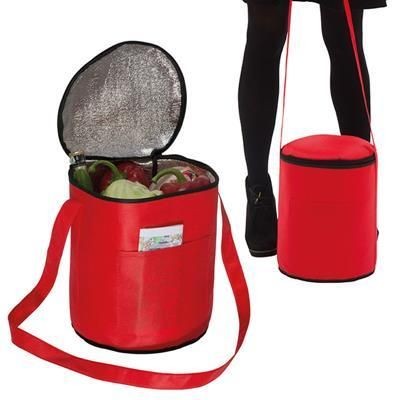 Branded Promotional ALCUDIA COOL BAG in Red Cool Bag From Concept Incentives.