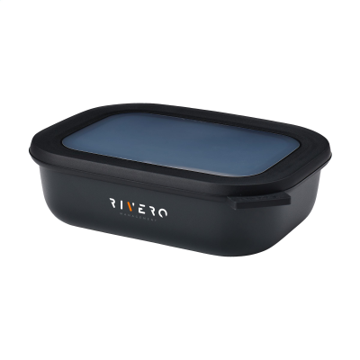 Branded Promotional MEPAL CIRQULA MULTI USE RECTANGULAR LUNCHBOX 1l in Navy Blue from Concept Incentives