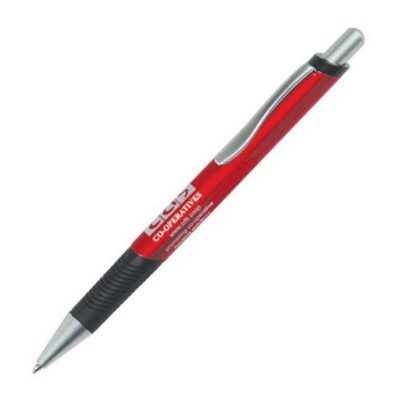 Branded Promotional SUNBURY METAL BALL PEN in Red Pen From Concept Incentives.