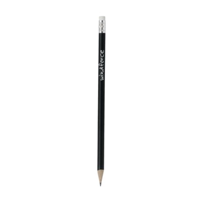 Branded Promotional SHARP PENCIL in Black Pencil From Concept Incentives.