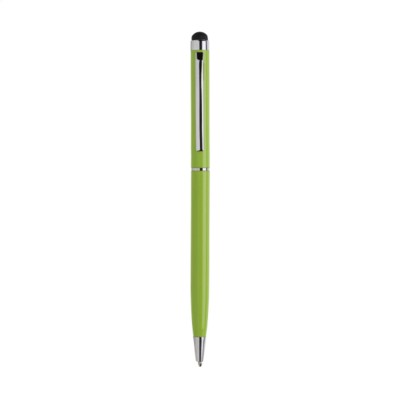 Branded Promotional STYLUSTOUCH PEN in Lime Pen From Concept Incentives.