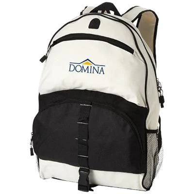 Branded Promotional UTAH BACKPACK RUCKSACK in Black Solid Bag From Concept Incentives.