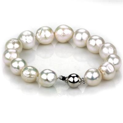 Branded Promotional 12MM SINGLE STRAND ROUND AAA FRESHWATER PEARL BRACELET Jewellery From Concept Incentives.