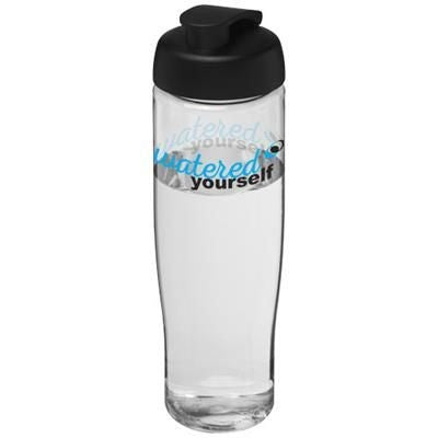 Branded Promotional H2O TEMPO 700 ML FLIP LID SPORTS BOTTLE in Transparent-aqua Blue Sports Drink Bottle From Concept Incentives.