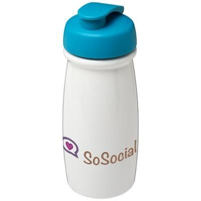 Branded Promotional H2O PULSE 600 ML FLIP LID SPORTS BOTTLE in White Solid Sports Drink Bottle From Concept Incentives.