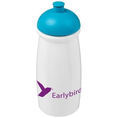 Branded Promotional H2O PULSE 600 ML DOME LID SPORTS BOTTLE in White Solid Sports Drink Bottle From Concept Incentives.