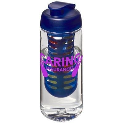 Branded Promotional H2O OCTAVE TRITAN 600 ML FLIP LID BOTTLE & INFUSER in Transparent-aqua Blue Sports Drink Bottle From Concept Incentives.