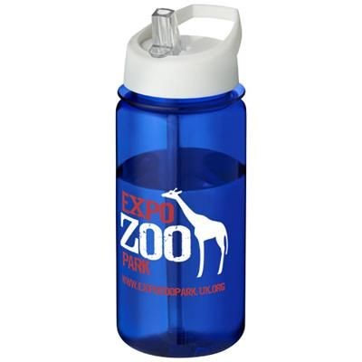 Branded Promotional H2O OCTAVE TRITAN 600 ML SPOUT LID SPORTS BOTTLE in Blue-black Solid Sports Drink Bottle From Concept Incentives.