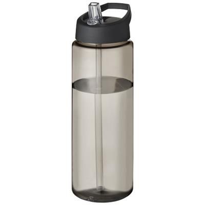 Branded Promotional H2O VIBE 850 ML SPOUT LID SPORTS BOTTLE in Charcoal-black Solid Sports Drink Bottle From Concept Incentives.
