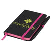 Branded Promotional NOIR EDGE SMALL NOTE BOOK in Black and Pink Jotter From Concept Incentives.