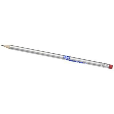 Branded Promotional PRICEBUSTER PENCIL with Colour Barrel in Silver Pen From Concept Incentives.