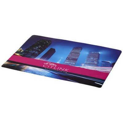 Branded Promotional BRITE-MAT® LIGHTWEIGHT MOUSEMAT in Black Solid Technology From Concept Incentives.