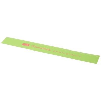 Branded Promotional ROTHKO 30 CM PLASTIC RULER in Frosted Green Ruler From Concept Incentives.