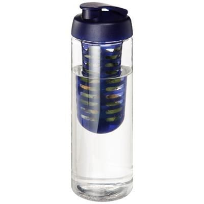 Branded Promotional H2O VIBE 850 ML FLIP LID BOTTLE & INFUSER in Transparent-aqua Blue Sports Drink Bottle From Concept Incentives.