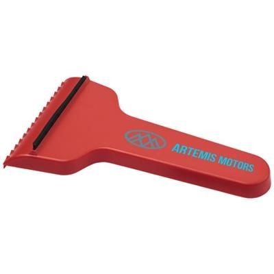 Branded Promotional SHIVER T-SHAPED ICE SCRAPER in Red Ice Scraper From Concept Incentives.