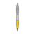 Branded Promotional ATHOS SILVER PEN in Yellow Pen From Concept Incentives.