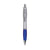 Branded Promotional ATHOS SILVER PEN in Blue Pen From Concept Incentives.