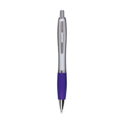 Branded Promotional ATHOS SILVER PEN in Purple Pen From Concept Incentives.