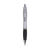 Branded Promotional ATHOS SILVER PEN in Black Pen From Concept Incentives.