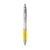 Branded Promotional ATHOS WHITE PEN in Yellow Pen From Concept Incentives.