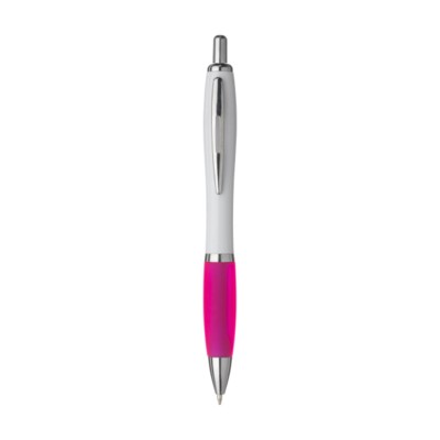 Branded Promotional ATHOS WHITE PEN in Pink Pen From Concept Incentives.