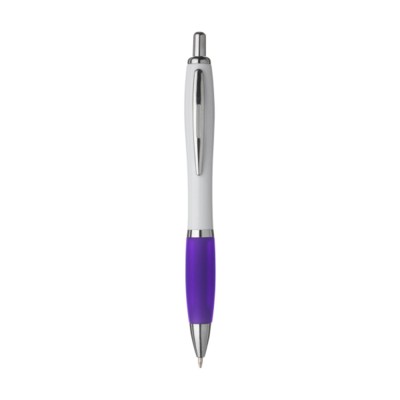 Branded Promotional ATHOS WHITE PEN in Purple Pen From Concept Incentives.