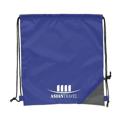Branded Promotional FOLDING PROMOBAG BACKPACK RUCKSACK in Black Bag From Concept Incentives.