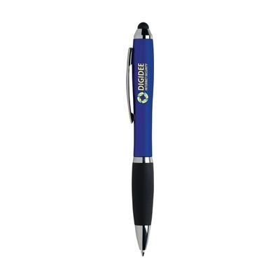 Branded Promotional ATHOS COLOUR TOUCH BALL PEN in Dark Blue Pen From Concept Incentives.