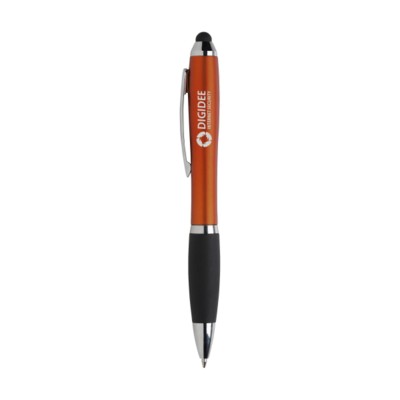 Branded Promotional ATHOS COLOUR TOUCH PEN in Orange Pen From Concept Incentives.