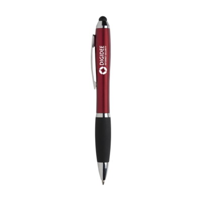 Branded Promotional ATHOS COLOUR TOUCH PEN in Red Pen From Concept Incentives.