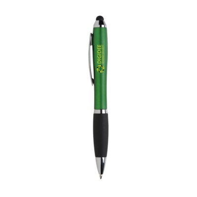 Branded Promotional ATHOS COLOUR TOUCH PEN in Green Pen From Concept Incentives.