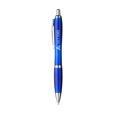 Branded Promotional ATHOS RPET PEN in Blue Pen From Concept Incentives.