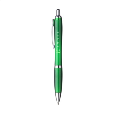 Branded Promotional ATHOS RPET PEN in Green Pen From Concept Incentives.
