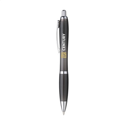 Branded Promotional ATHOS RPET PEN in Black Pen From Concept Incentives.