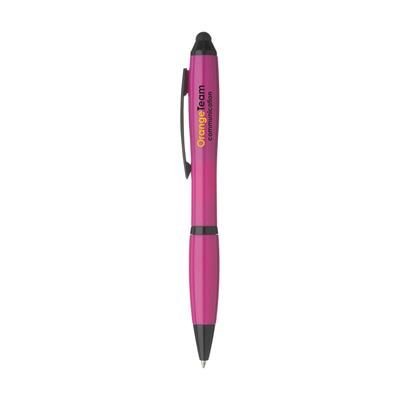 Branded Promotional ATHOS SOLID TOUCH PEN in Pink Pen From Concept Incentives.