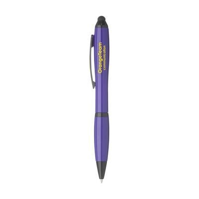 Branded Promotional ATHOS SOLID TOUCH PEN in Purple Pen From Concept Incentives.