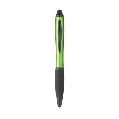 Branded Promotional ATHOS METALLIC TOUCH PEN in Green Pen From Concept Incentives.