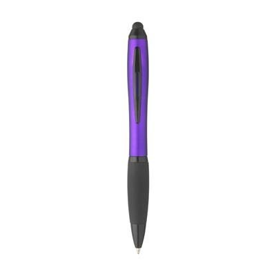 Branded Promotional ATHOS METALLIC TOUCH PEN in Purple Pen From Concept Incentives.