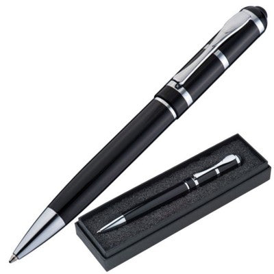 Branded Promotional ARESE METAL BALL PEN in Black Pen From Concept Incentives.