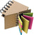 Branded Promotional SMALL SPIRAL WIRO BOUND NOTE BOOK with Sticky Notes in Brown Note Pad From Concept Incentives.