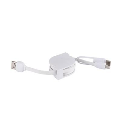 Branded Promotional USB MULTI CHARGER in White Charger From Concept Incentives.