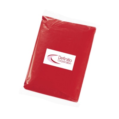 Branded Promotional CLEAR CLEAR TRANSPARENT PONCHO & RAINCOAT in Red Poncho From Concept Incentives.